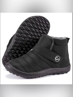 Aomigoct Snow Bootie Waterproof 10 Toddler Little Kid Boot Black